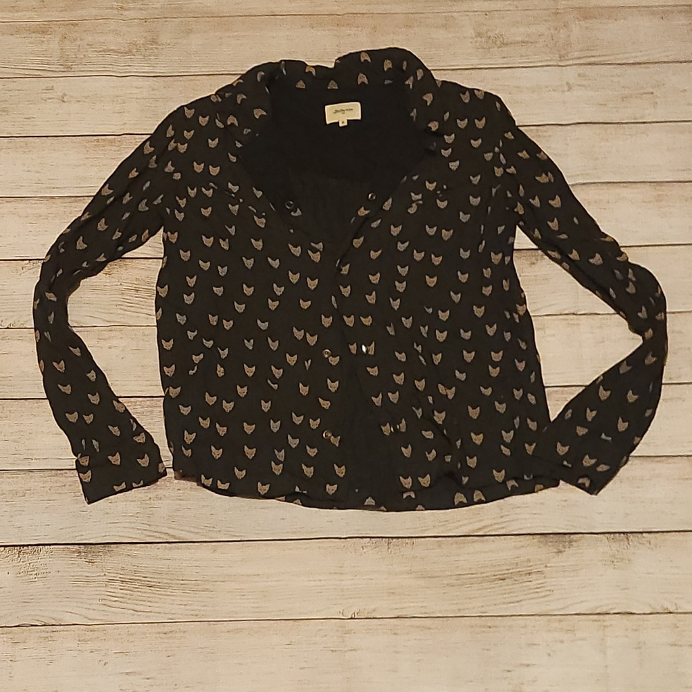 Bellarose Fox Print Button Down